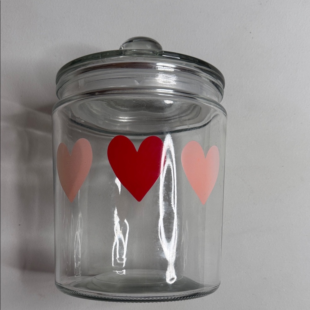 Target Glass Jar with Heart Design